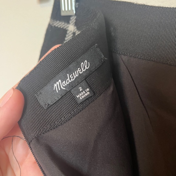 Madewell Black and White Checkered Mini Skirt - Picture 4 of 4